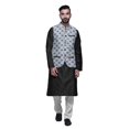 thumbnail image 1 of Atasi Ethnic Kurta Churidar Pajama Set With Printed Nehru Jacket Set For Mens, 1 of 3