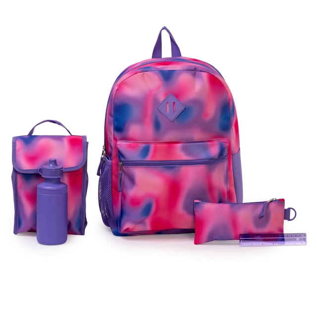 Jetstream 5-Piece Backpack Set: Kids Backpack & Lunch Bag, Pencil Case, Ruler & Water Bottle