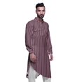 thumbnail image 3 of Atasi Kurta Asymétrique en Rayonne pour Homme, Kurta Chemise Longue Décontractée Imprimée, 3 of 6