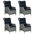 thumbnail image 2 of vidaXL 5 Piece Garden Dining Set Light Grey Poly Rattan, 2 of 5