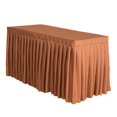 thumbnail image 3 of Nappe de Maison 47 Pieds Jupe de Table Couverture de Table de Réception Coloth pour Mariage Banquet Couverture Décorative de Fête Décor Kaki, 3 of 8