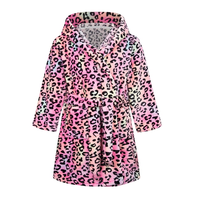 Funicet Vêtements pour Bébé Garçon, Vêtements pour Bébé Fille, Tout-Petits Bébés Enfants Hiver Garçons Filles Imprimé à Manches Longues Vêtements de Maison Peignoir à Capuche Robe de Nuit, Vêtements pour Bébé Filles