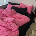 thumbnail image 1 of Simple Solid Color Duvet Cover Set NO Filler Soft Polyester Quilt Covers and Pillow Case Bed Sheet Boy Girl Kids Bedding Linens, 1 of 7