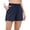 Navy, variant on Charmo Women Swim Shorts Elastic Waistband Boardshorts Boyleg Built-in Brief Swimsuit Bottoms