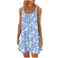 thumbnail image 2 of Ovzne Robes d'Été pour Femmes 2025 Robe pour Femme Mode Robe Décontractée Imprimée Sans Manches Grande Taille Robe Maxi Imprimée Liquidation, 2 of 5
