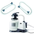thumbnail image 1 of Intex Above Ground Pool Sand Filter Pump Bundled with Replacement Hose (2 Pack), 1 of 12