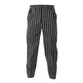 thumbnail image 2 of thinsony Elastic Restaurant Cafe Chef Waiter Pants Trousers Uniform Accs Striped XXXL, 2 of 8
