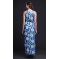 thumbnail image 4 of Bimba Robe Maxi à Imprimé Floral pour Femmes, Col Rond, Taille à Cordon, avec Fentes Latérales, Tenue d'Été - X-Grand, 4 of 6