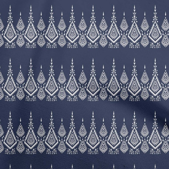 oneOone Velvet Navy Blue Fabric Block Craft Projects Decor Fabric Printed By The Yard 58 Inch Wide