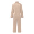 thumbnail image 5 of Fvwitlyh Pyjama Simple et Élégant Combinaison à Manches Longues pour Femmes Confortable et Extensible pour Toutes les Saisons Or Rose, 5 of 5