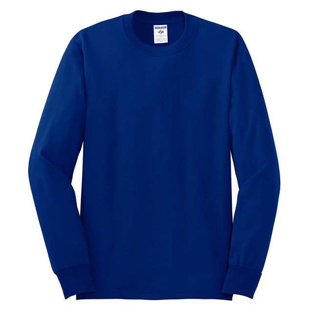 Jerzees 5.6 oz. T-Shirt à Manches Longues 50/50, Royal P