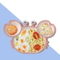 thumbnail image 4 of Plate Suction Divided Eco-friendly Silicone Toddler BPA Free Kids Bowl for Baby, 4 of 9