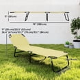 thumbnail image 3 of Outsunny Folding Lounge Chair, 5 Position Sun Tanning Chair, Cream White, 3 of 10