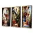 thumbnail image 3 of Designart "Country Cottage Entry Rustic Charm II" Farm Framed Wall Art Set Of 3 - White Country Frame Canvas Set For Living Room Decor, 3 of 6