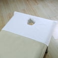 thumbnail image 2 of GROWTH TANK Cotton Massage Table Sheets Top Bed Sheet Couch Cover with Face Hole ,White, 2 of 8