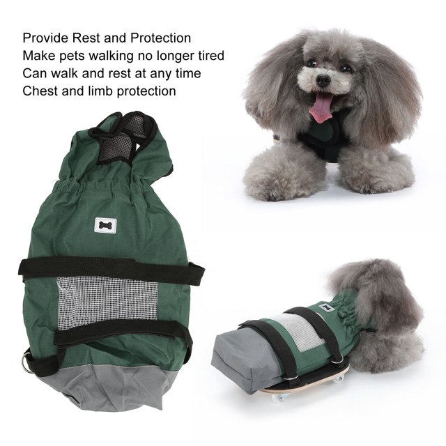 Fauteuil Roulant pour Chien, Trottinette pour Animaux Paralysés Roues Silencieuses Protection des Membres de la Poitrine Portable Sûr pour Intérieur