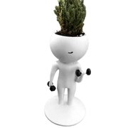 yeacher Sporty Mini Resin Succulent Planter - Creative Dumbbell, Treadmill & Fitness Design for Home, Office, or Garden Decor - Unique Desktop Plant Pot for Small Plants or Artificial Succulents