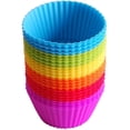 thumbnail image 1 of Moules à Cupcakes, 24 Pcs Moules de Cuisson en silicone Réutilisables Moules à Muffins, 1 of 6