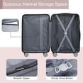 thumbnail image 4 of Sunbee Ensemble de 3 Pcs de Bagages ABS Coque Rigide Cadenas TSA Léger Durable Roues Pivotantes Valise, 4 of 8