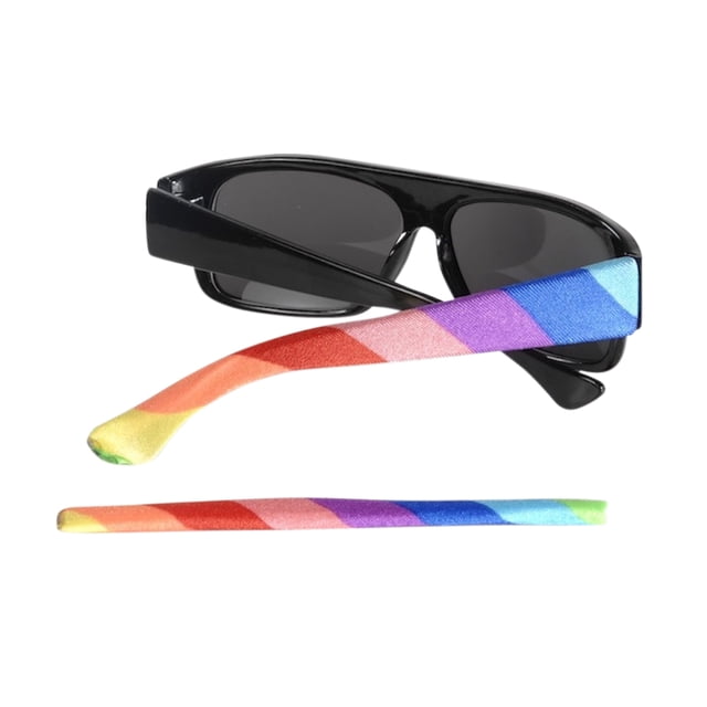 Temeplesox Eyewear Sleeve Arm Covers Comfort Color, Rainbow Large