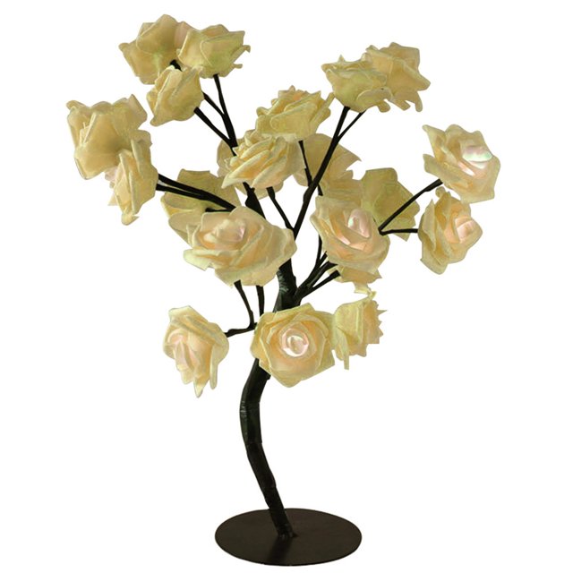 CAROOTU Glowy Rose Ray Lamp Desk Tree Table Lamp for Girls Women Home Decor for