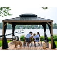 thumbnail image 4 of Yosemite Gazebo Aluminum Frame Wood Finish 10 x 10, 4 of 9