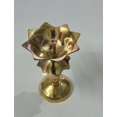 thumbnail image 1 of 1 PCS Brass Oil LAMP Flower Design Diya Diwali Item, 1 of 3