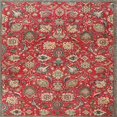 thumbnail image 1 of Ahgly Company Tapis d'Intérieur Carré Traditionnel Persan Rouge, Carré de 4', 1 of 6