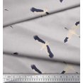 thumbnail image 1 of Soimoi Gray Moss Georgette Fabric Flying Stork Bird Decor Fabric Printed Yard 42 Inch Wide, 1 of 5