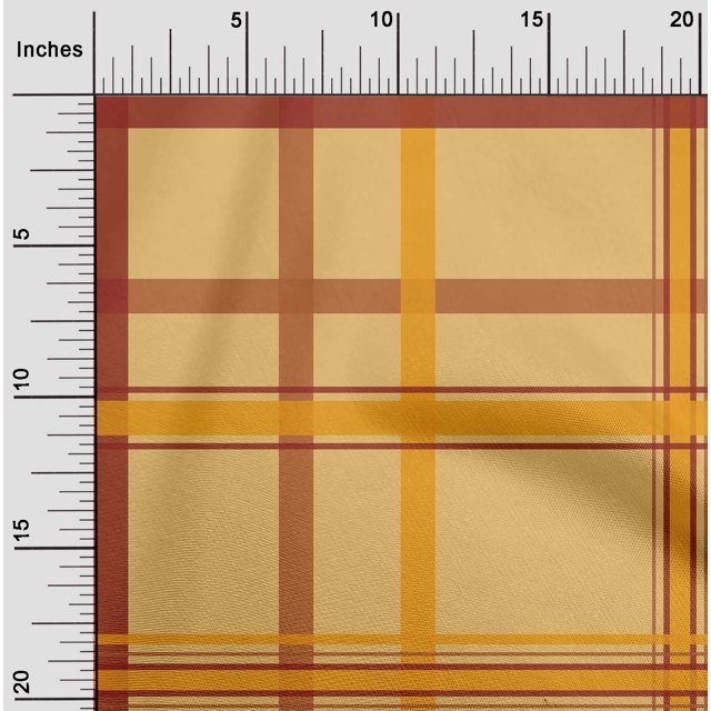 oneOone Tissu Polyester Lycra Tissu à Carreaux Madras BTY 56 Pouces de Large