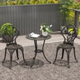 thumbnail image 2 of Outsunny 3 Pieces Patio Bistro Set for Balcony, Bronze, 2 of 10