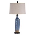 thumbnail image 3 of Bowery Hill Ceramic Blue Table Lamp Round 29.75", 3 of 8