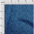 thumbnail image 1 of oneOone Cotton Flex Fabric Geometric Maze & Rabbit Animal Sashiko Printed Craft Fabric BTY 40 Inch Wide, 1 of 1