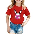 thumbnail image 1 of FhsagQ The 7th Of July T-Shirt Décontracté à Manches Courtes à Col Rond avec Imprimé de Pâques Mignon pour Fille Haut Fille Printemps The 7th Of July T-Shirts Taille 14/16 T-Shirts d'Été pour Tout-Petite Fille 3-4T Pâques Rouge 8-9 Ans, 1 of 3