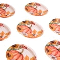 thumbnail image 4 of Way to Celebrate 8 Counts Oval Pumpkin Pattern Plate, 4 of 5