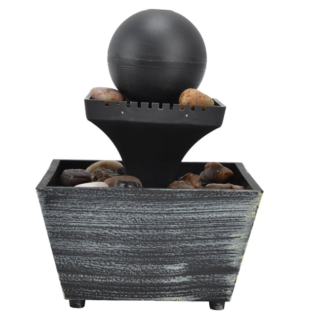 Fontaine d'Eau de Bureau, 3 V USB Fontaine d'Eau de Table Ornement de Fontaine au Design Exquis