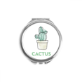thumbnail image 1 of Watercolor Cactus Succulents Potted Hand Compact Mirror Round Portable Pocket Glass, 1 of 3
