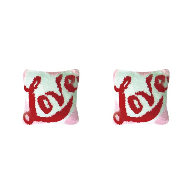 Transemion Creativity DIY Accessories Embroidery Pillow Kits Hypoallergenic Fabric Gift Type3 2Set