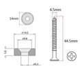 thumbnail image 3 of Lefu 4 Set Guitar Neck Mounting Plate Bushings/Ferrules 14 mm Diameter With Screws, 3 of 8