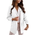 thumbnail image 2 of Aqestyerly Manteau Blazer Uni pour Femme, Veste Mode à Col Rabattu à Manches Longues HWRETIE, 2 of 9