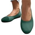 thumbnail image 2 of Womens Casual Shoes Large Size Knit Solid Color Simplicity Soft Sole Round Toe Flat Bottom Slip on Lightweight Comfortable Breathable Mesh Walking Shoes Green, 2 of 9