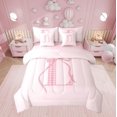 thumbnail image 1 of Erosebridal Literie Monogrammée pour Ados Format Grand Lit, Ensemble de Lit Lettre Initiale L Format Grand Lit, Déco Nœud Rose, Réversible, 1 of 1