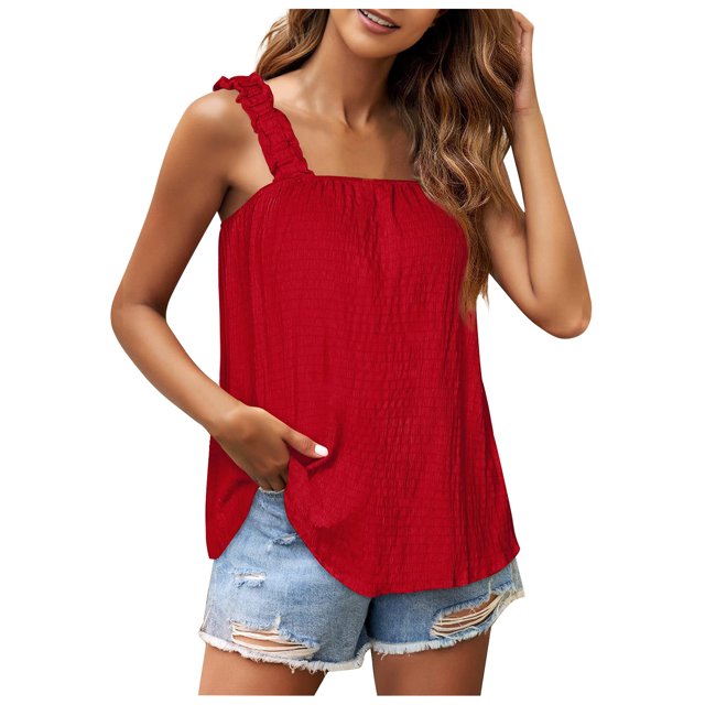 Birdeem Blouse Sans Manches Ample Confortable pour Femmes, Hauts Décontractés