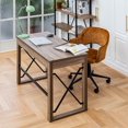 thumbnail image 4 of Homylin Bureau d'ordinateur en bois rustique avec tiroir de rangement 44", 4 of 7