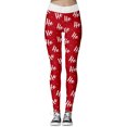 thumbnail image 2 of DYMADE Womens Christmas Workout Leggings Footless Fun Graphic Printed Cute Patterns Skinny Pants, 2 of 5