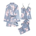 thumbnail image 1 of WTXUE Ensembles de Pyjama pour Femmes / Pyjamas Polyester Imprimé Quotidien Femme / 3 Pcs Bleu TTG, 1 of 9
