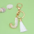 thumbnail image 1 of New White Tassel Letter Key Chain Crystal Drop Pendant Fashionable Bag Key Chain, 1 of 1