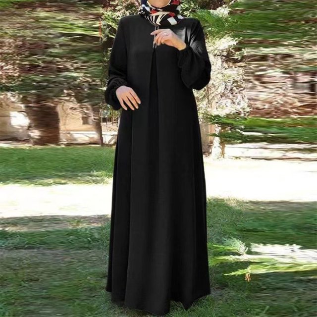Gspmoly Robes pour Femmes, Robe Décontractée Ample à Col Montant avec Poche, Couleur Unie, Style Mode, Robes de Mariage pour Femmes Offres des Fêtes