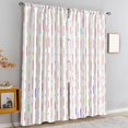 thumbnail image 4 of Colorful Medieval Geometry Blackout Curtains 2 Panel Set, Bohemian Rainbow Lines Noise Reducing Drapes & Curtains, Washable Protecting Privacy Window Shades for Bedroom Office Cafe-W84xL84in, 4 of 5