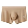 thumbnail image 2 of RXIRUCGD Mens Underwear Men's Solid Color Ice Silk Seamless One Piece Boxer Briefs, 2 of 3